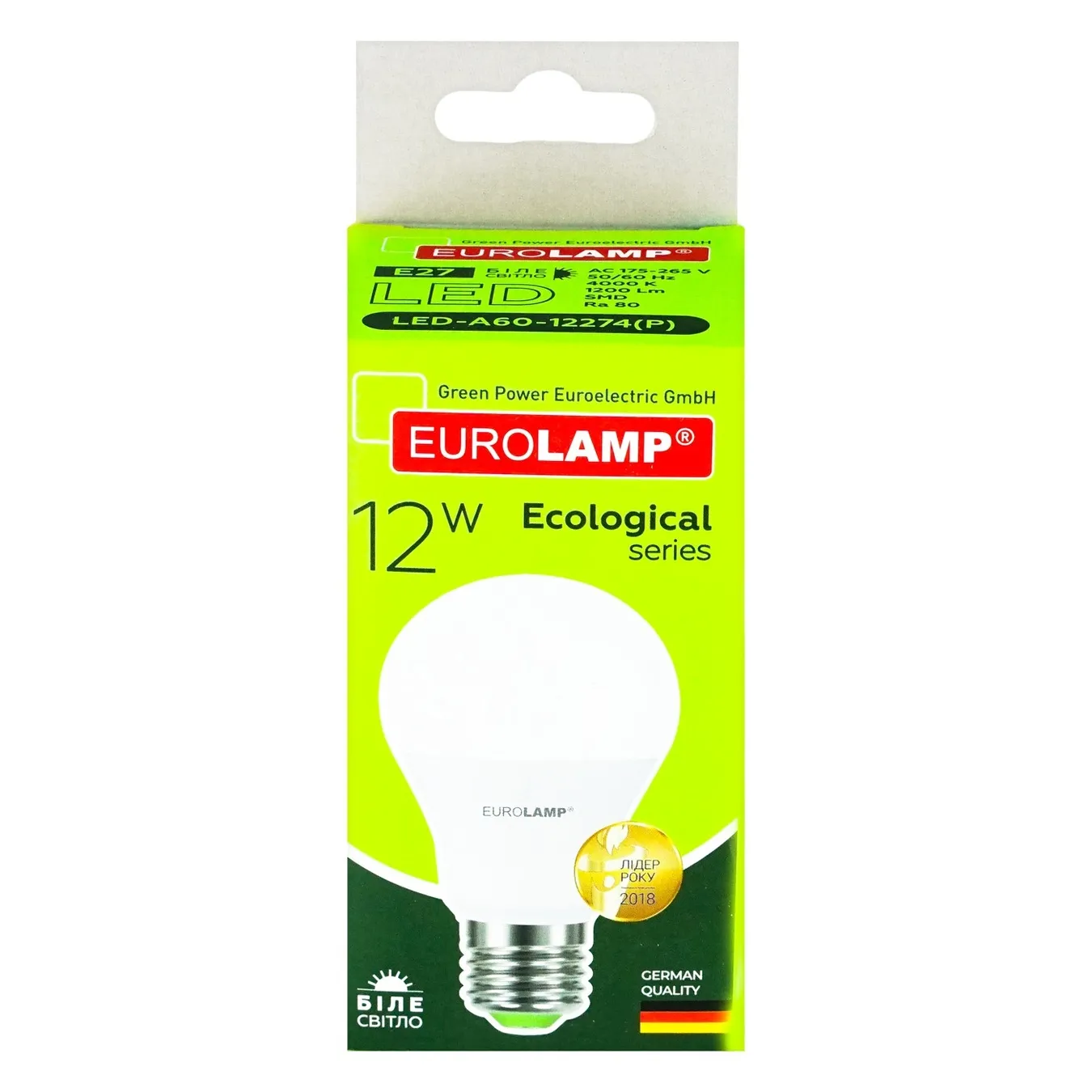 Lamp Eurolamp Eko LED series D A60 12W E27 4000K