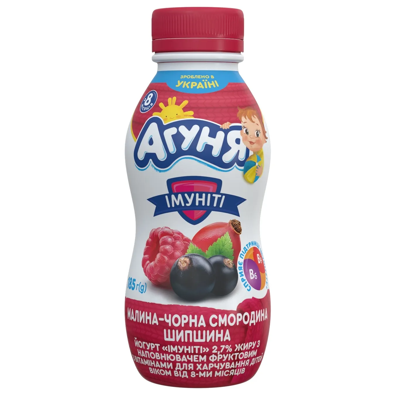Yogurt Agunya Immunity Raspberry-blackcurrant-rosehip 2.7% 185g