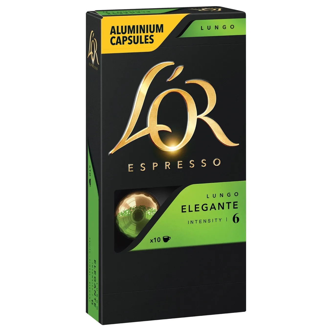 Кофе L'OR Lungo Elegante натуральный жареный молотый в капсулах 52г 2