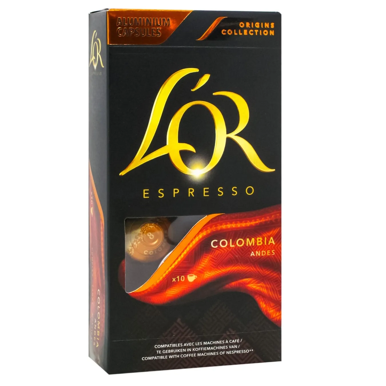 Кава L’OR Espresso Colombia мелена в капсулах 52г 10шт