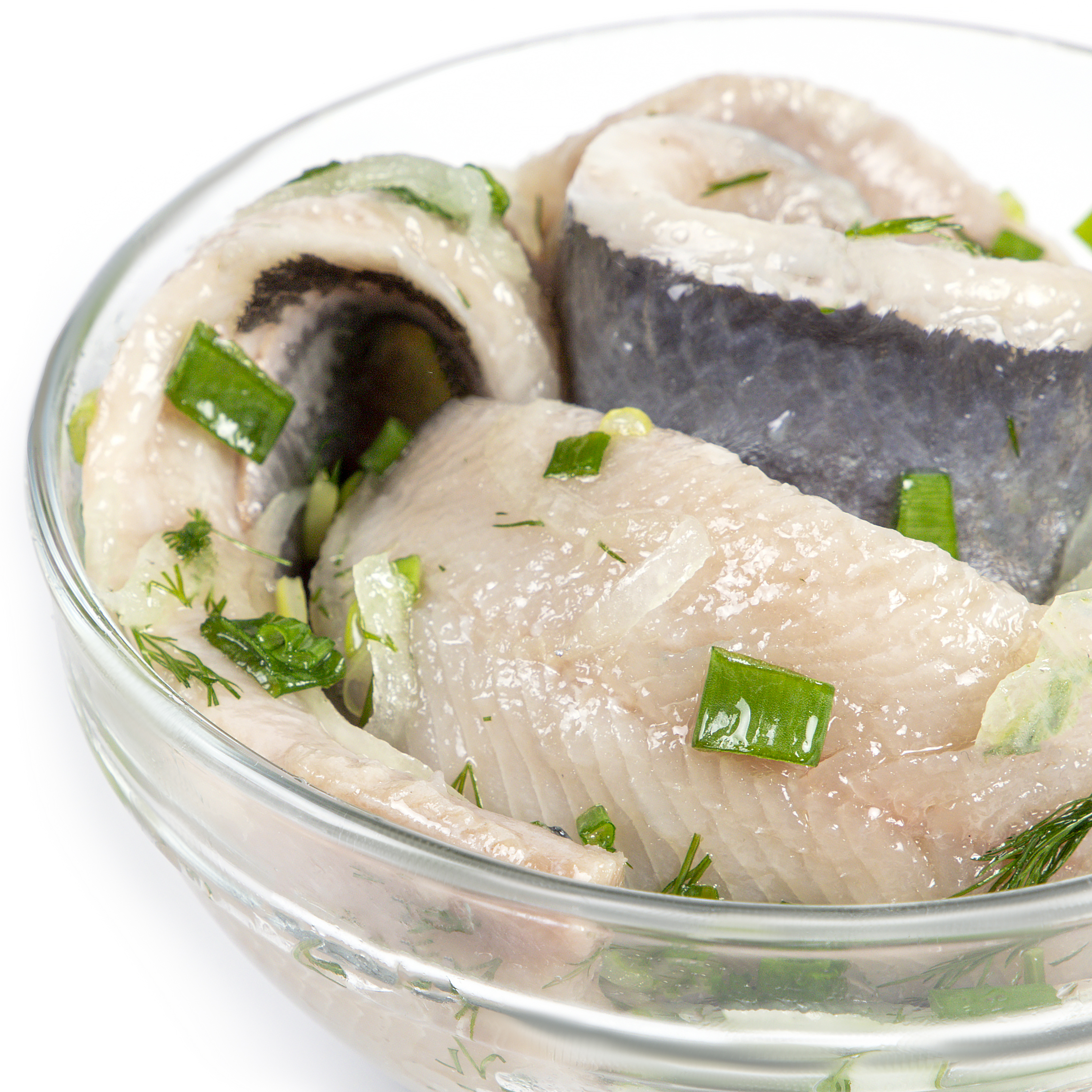 Homemade herring fillet in olive oil