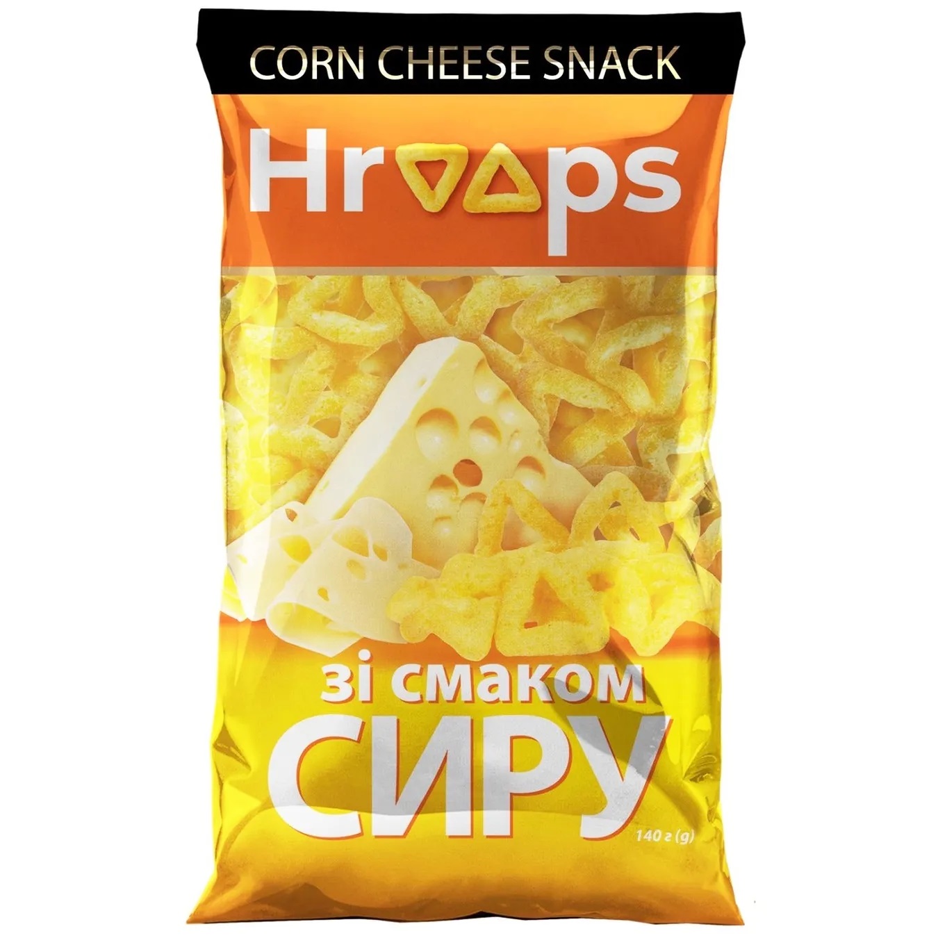 Hroops Corn snacks with cheese 140g