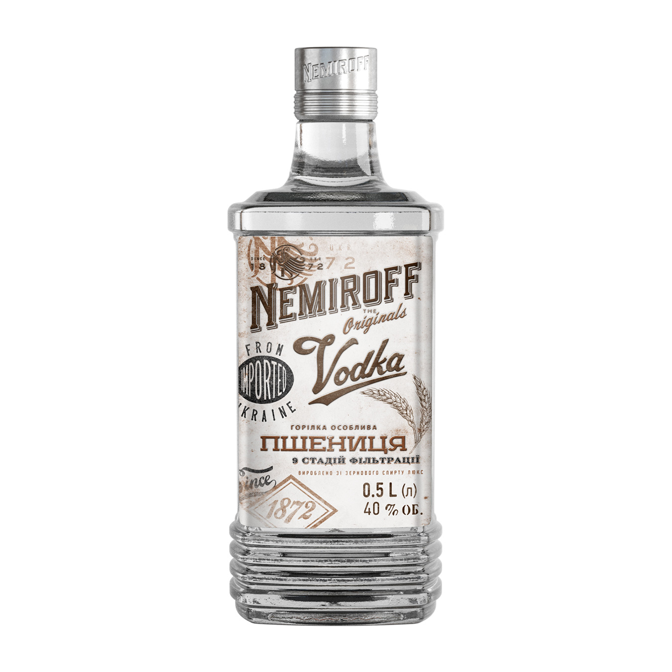 Vodka Nemiroff Wheat 40% 0.5 l