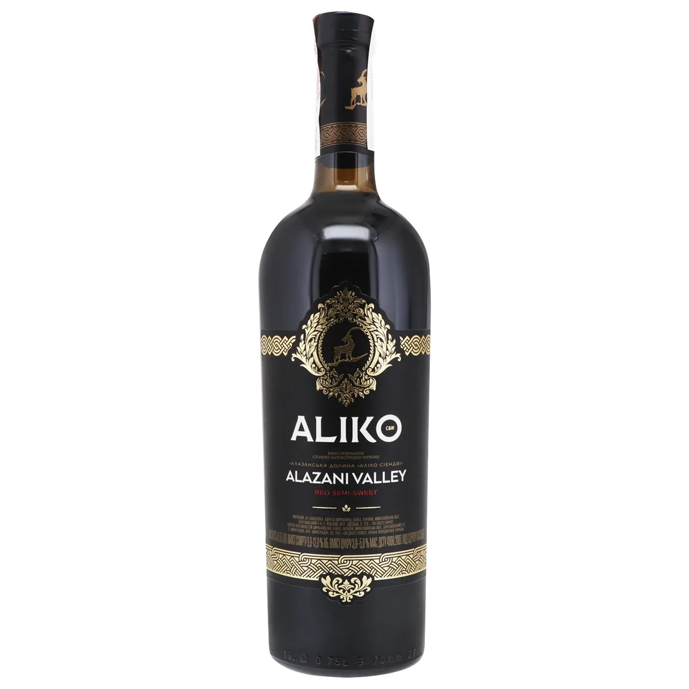 Wine Aliko Alazanska Dolyna red semi-sweet 9-13% 0.75 l