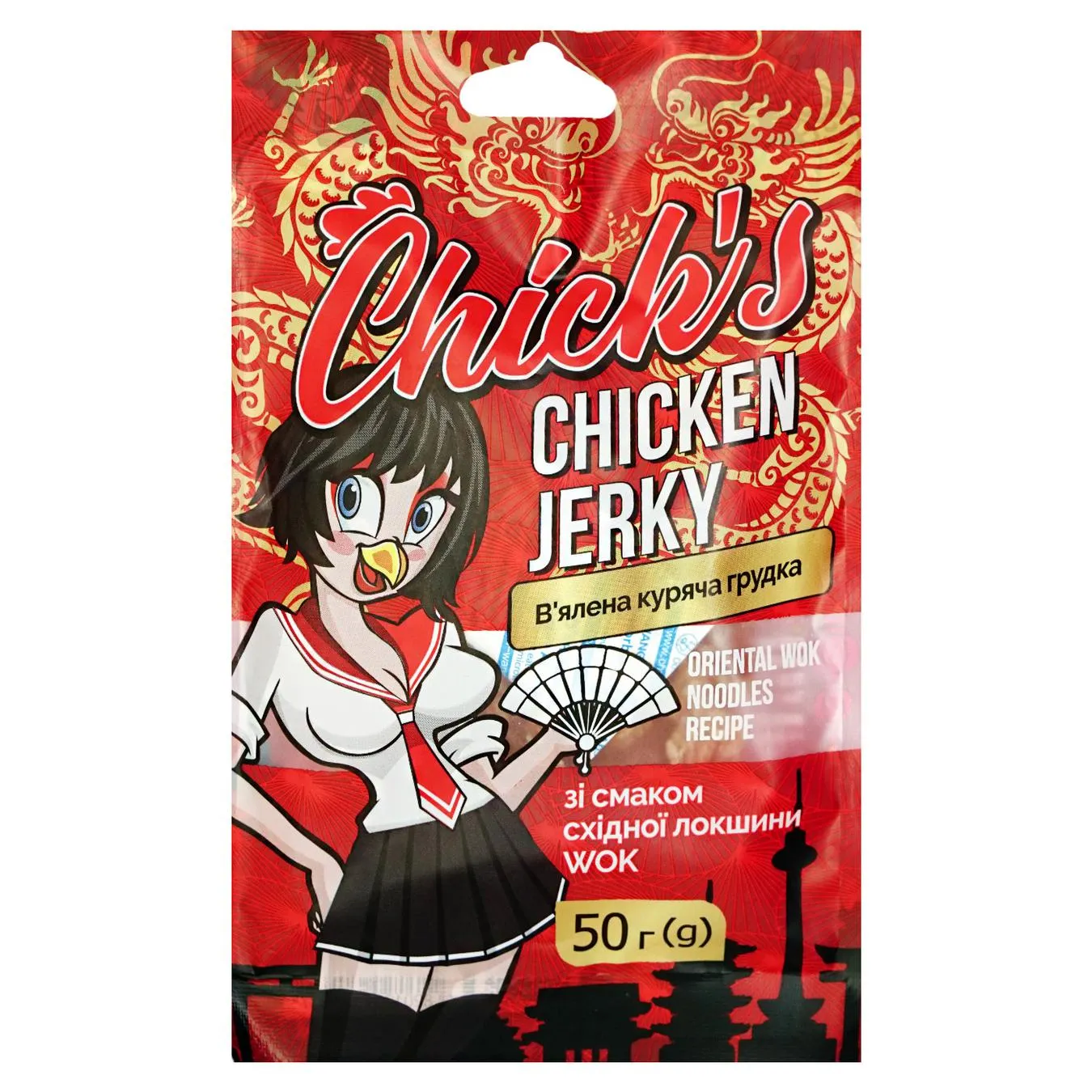 Chick's jerky chicken taste of oriental noodles 50g