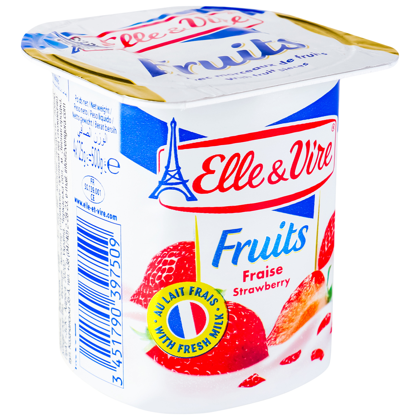 Dessert Elle&Vire strawberry 1.5% 125g 2