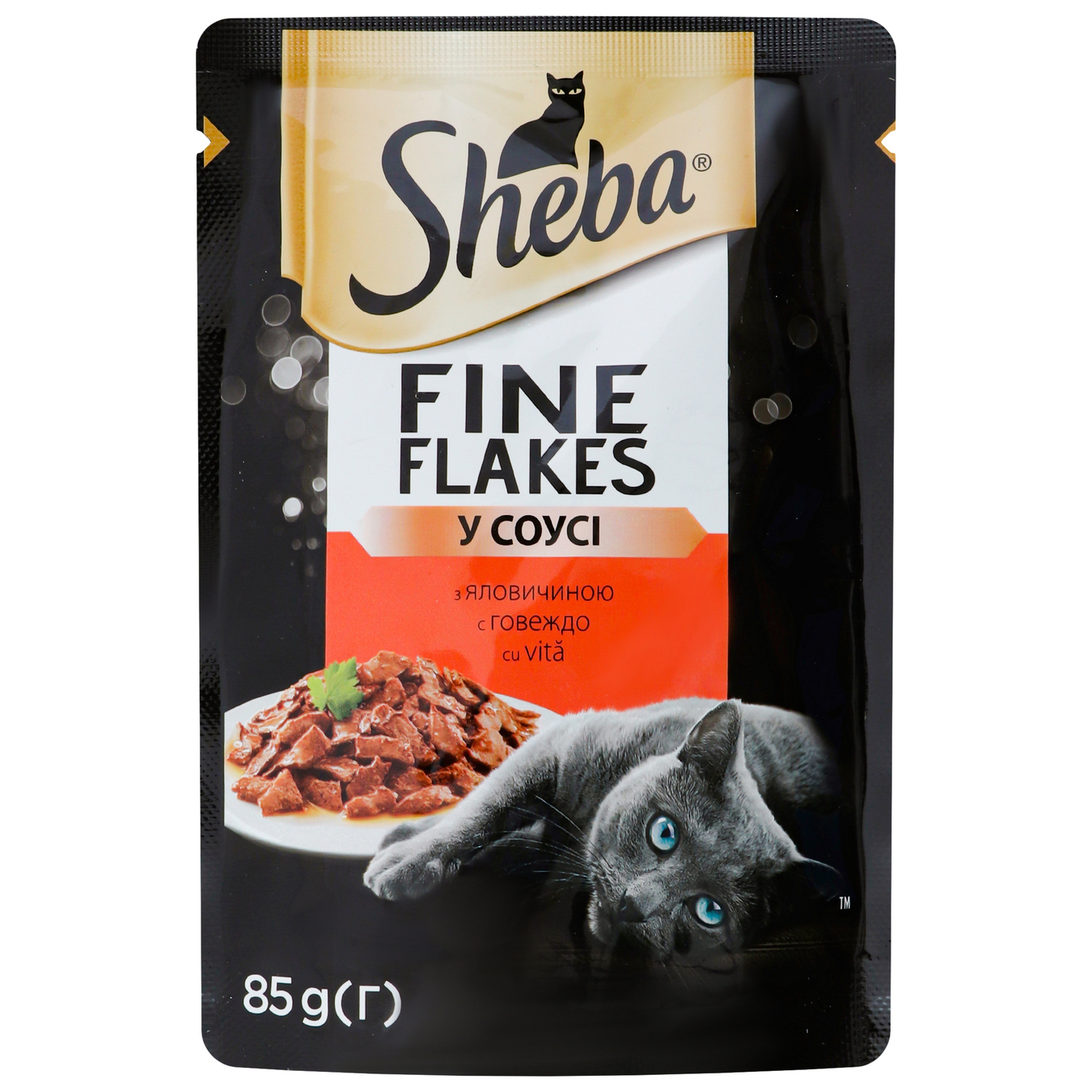 Cat food Sheba with beef in sauce 85g