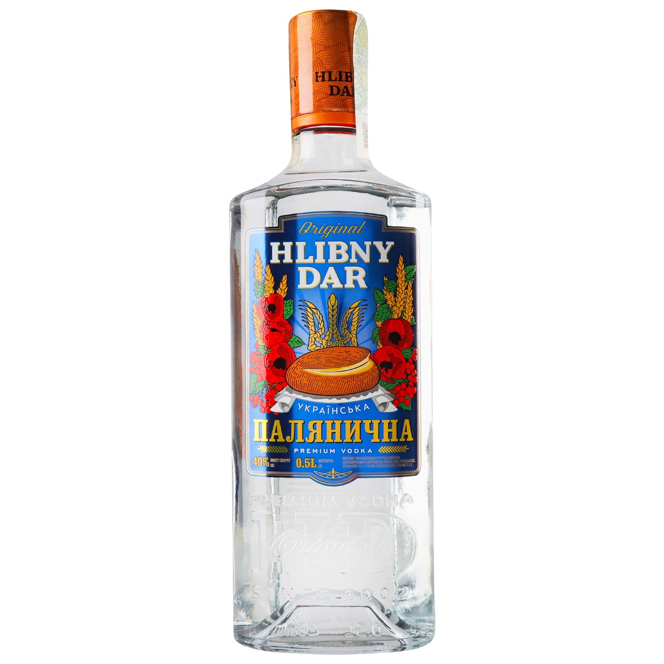 Vodka Khlibny Dar Ukrainian 40% 0.5 l