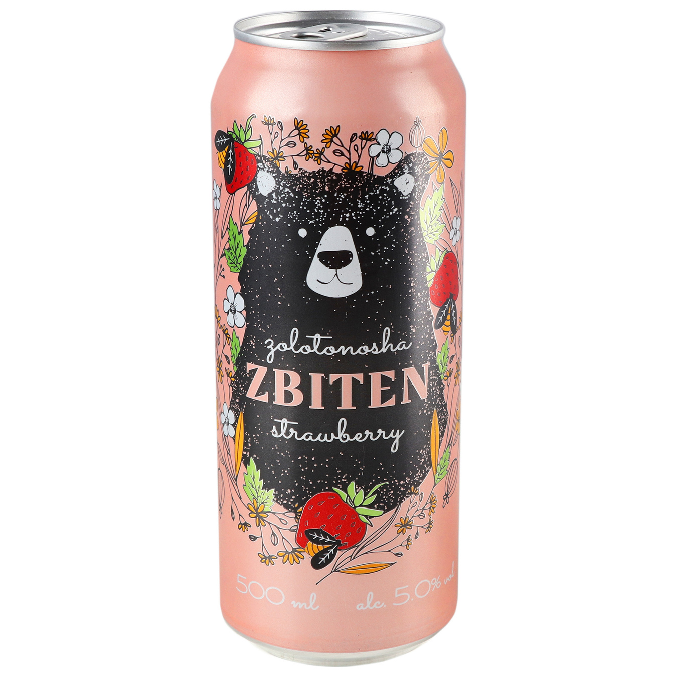 Fermented drink Zbiten Zolotonisky Apple, Strawberry 5% 0.5l iron can 4