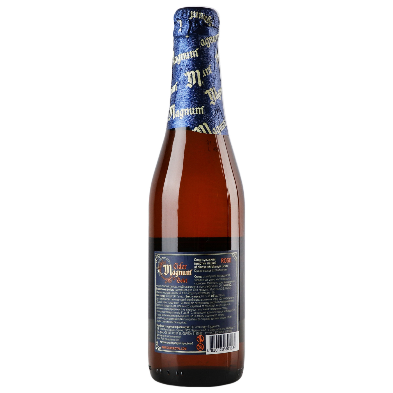 Cider Sidre Royal Magnum Sekt semi-dry 8% 0.33 l 2