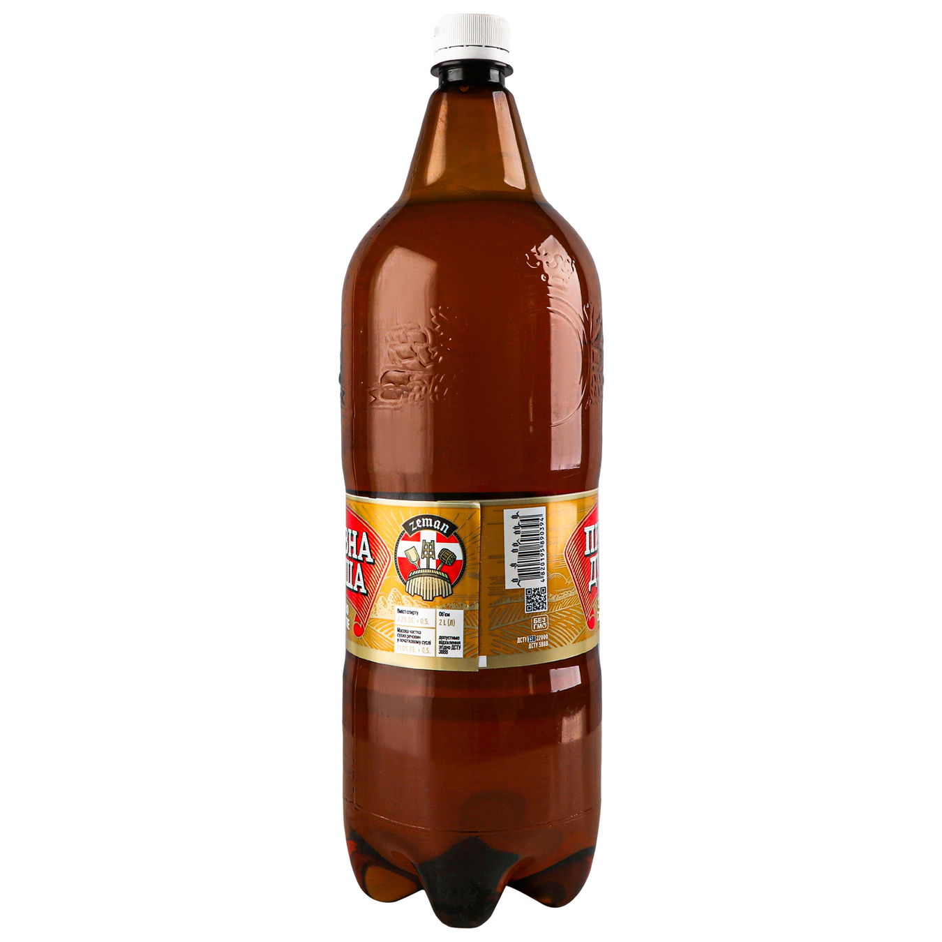 Пиво светлое Земан Пивная Душа 4,2% 2л пластиковая бутылка 2