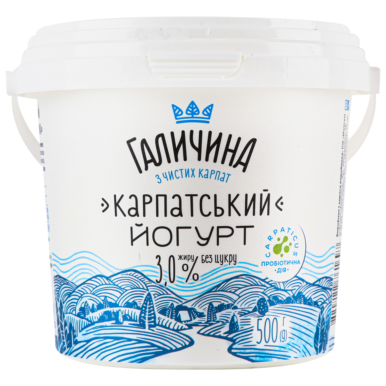Yogurt Galychyna Carpathian sugar-free 3% 500g