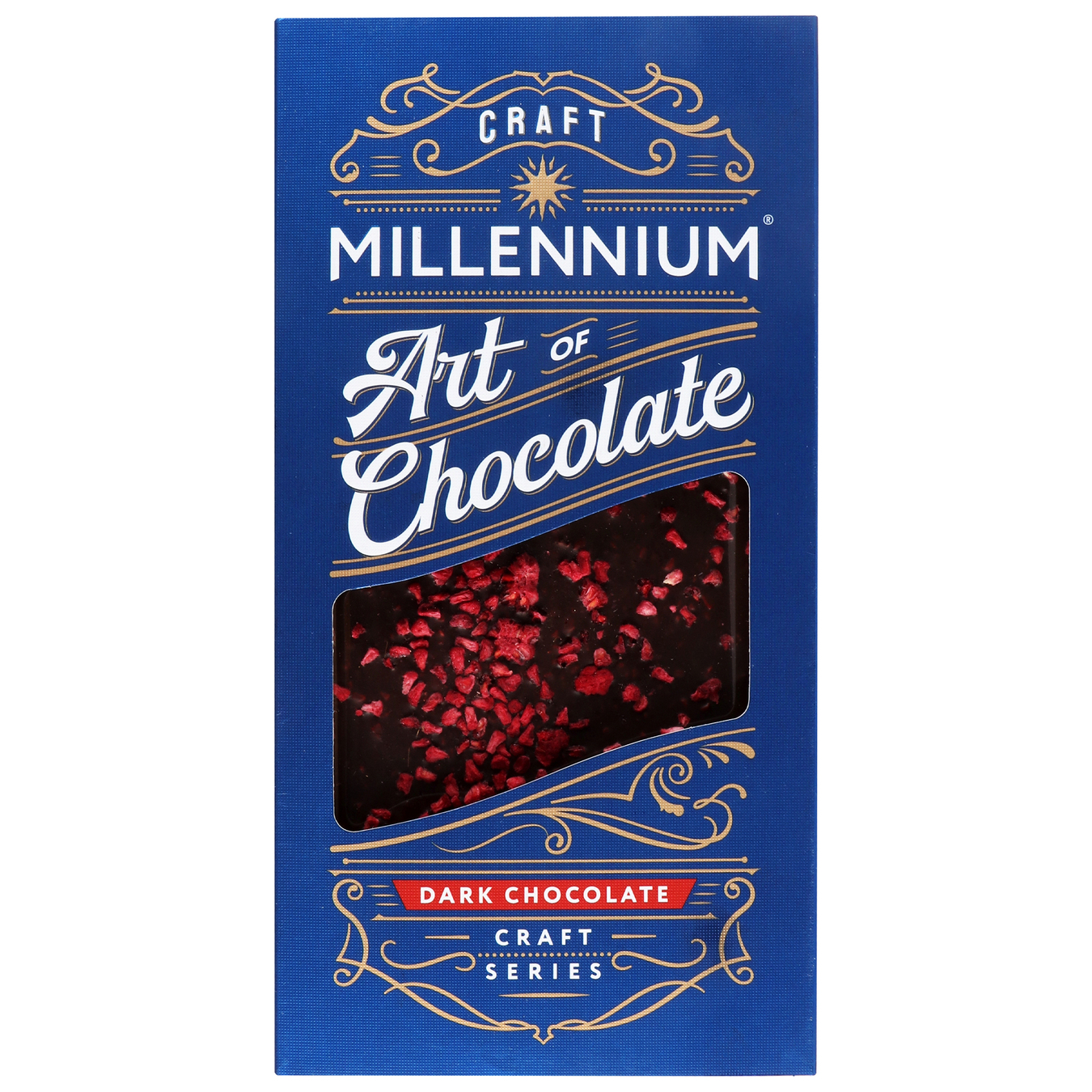 Шоколад Millennium Series чорний з малиною 100г