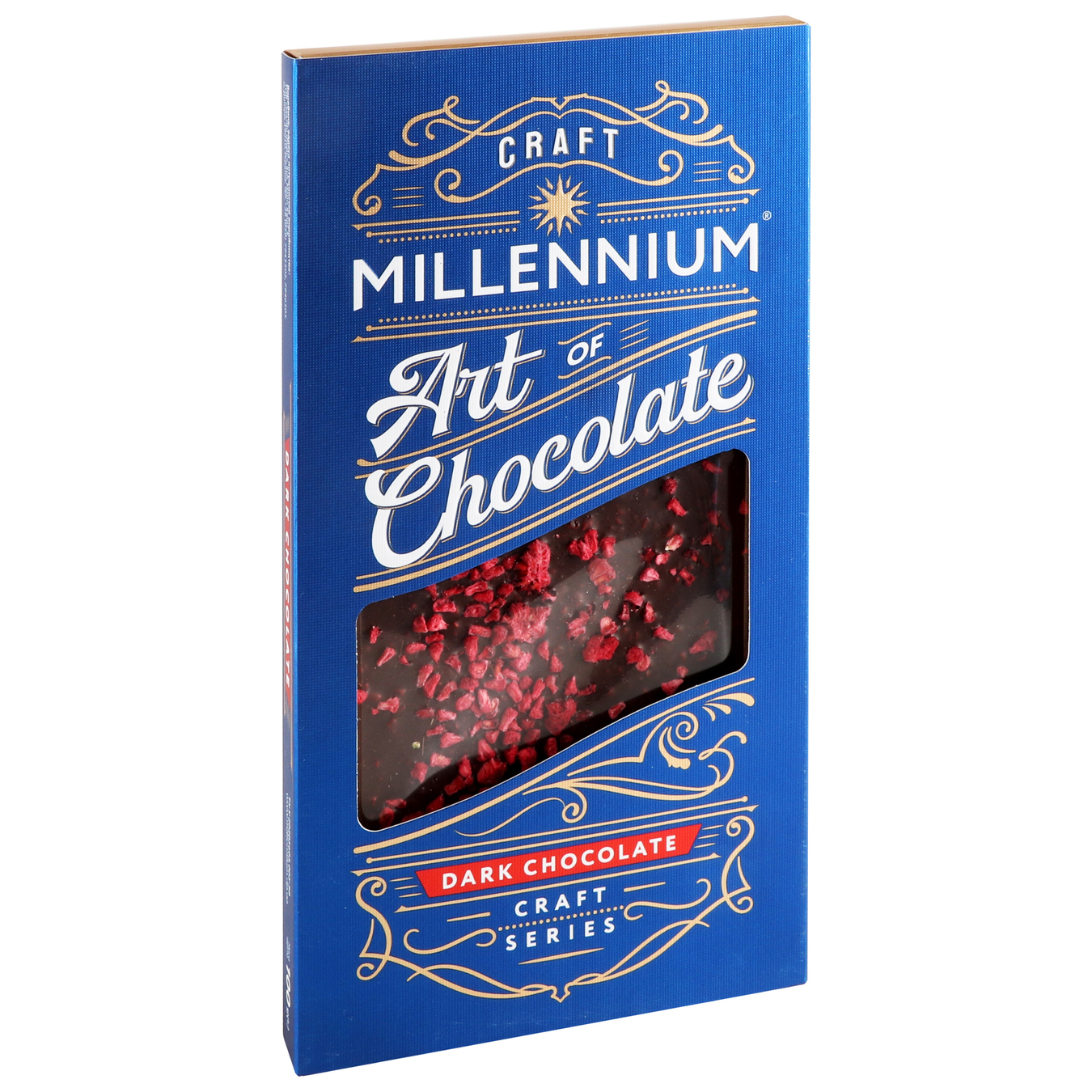 Шоколад Millennium Series чорний з малиною 100г 3