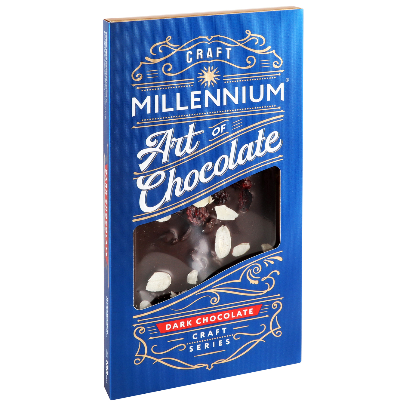 Шоколад Millennium Series черный с миндалем и клюквой 100г 2