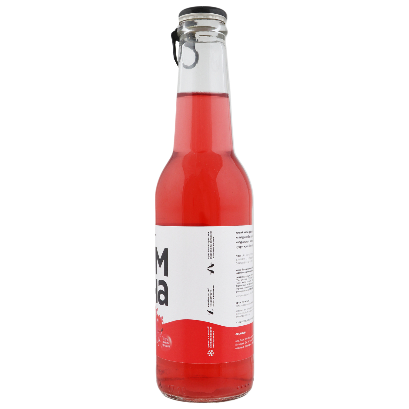 Drink Kombucha lightly carbonated Eat easy raspberry, rose hip 0.25 l 4