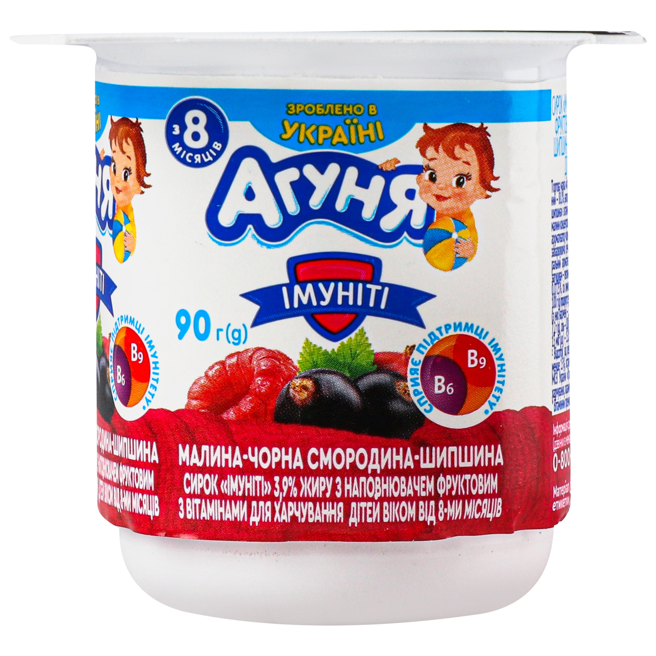 Cottage cheese Agunya Immunity child from 8 months 3.9% 90g