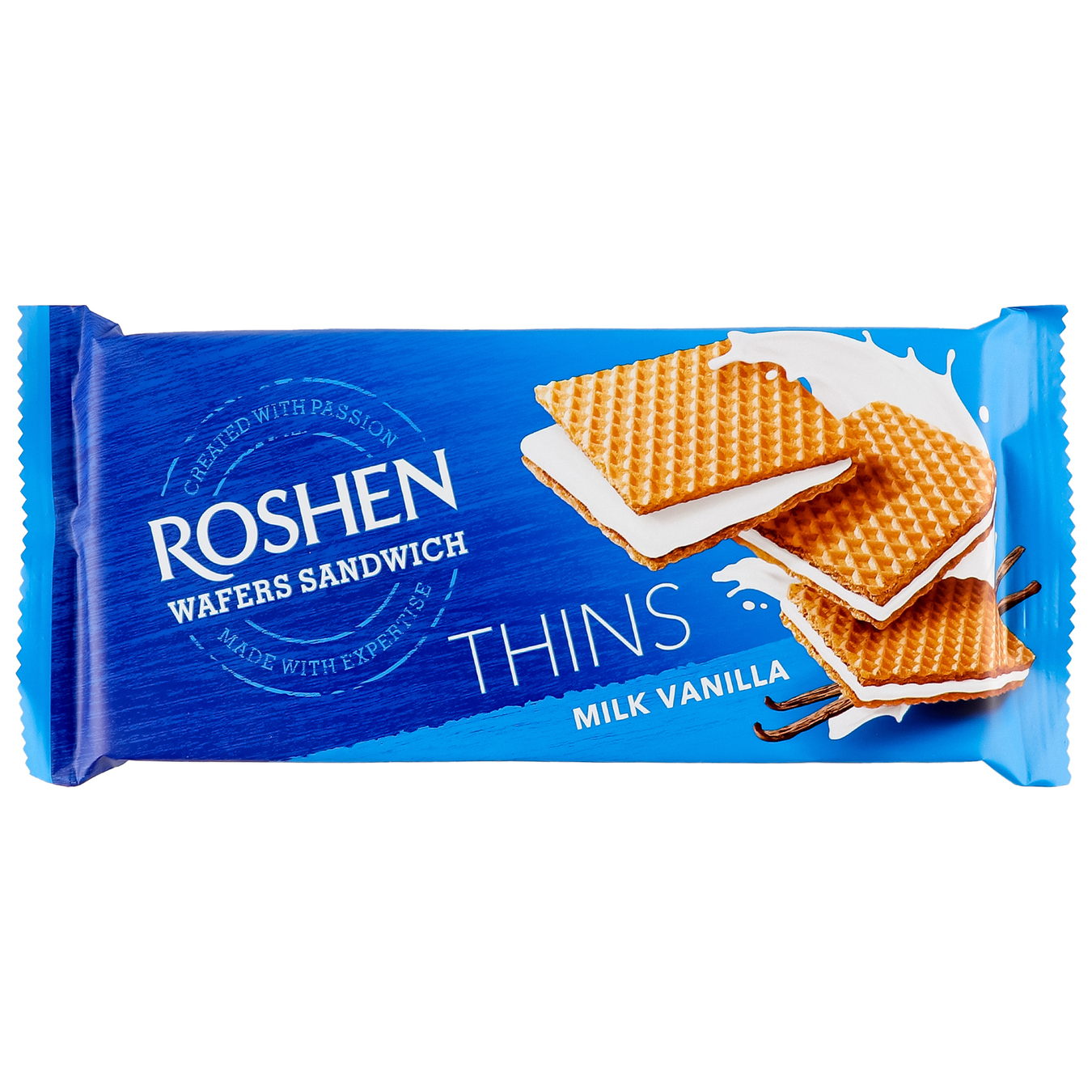 Вафлі Roshen wafers sandwich thins молоко-ваніль Roshen 50г