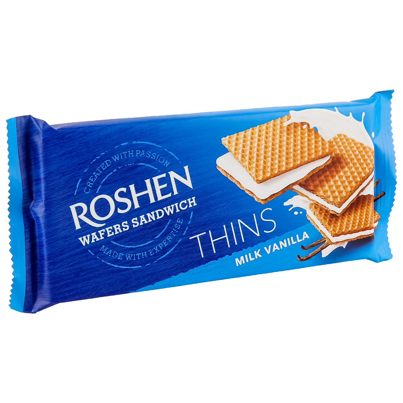 Вафлі Roshen wafers sandwich thins молоко-ваніль Roshen 50г 2