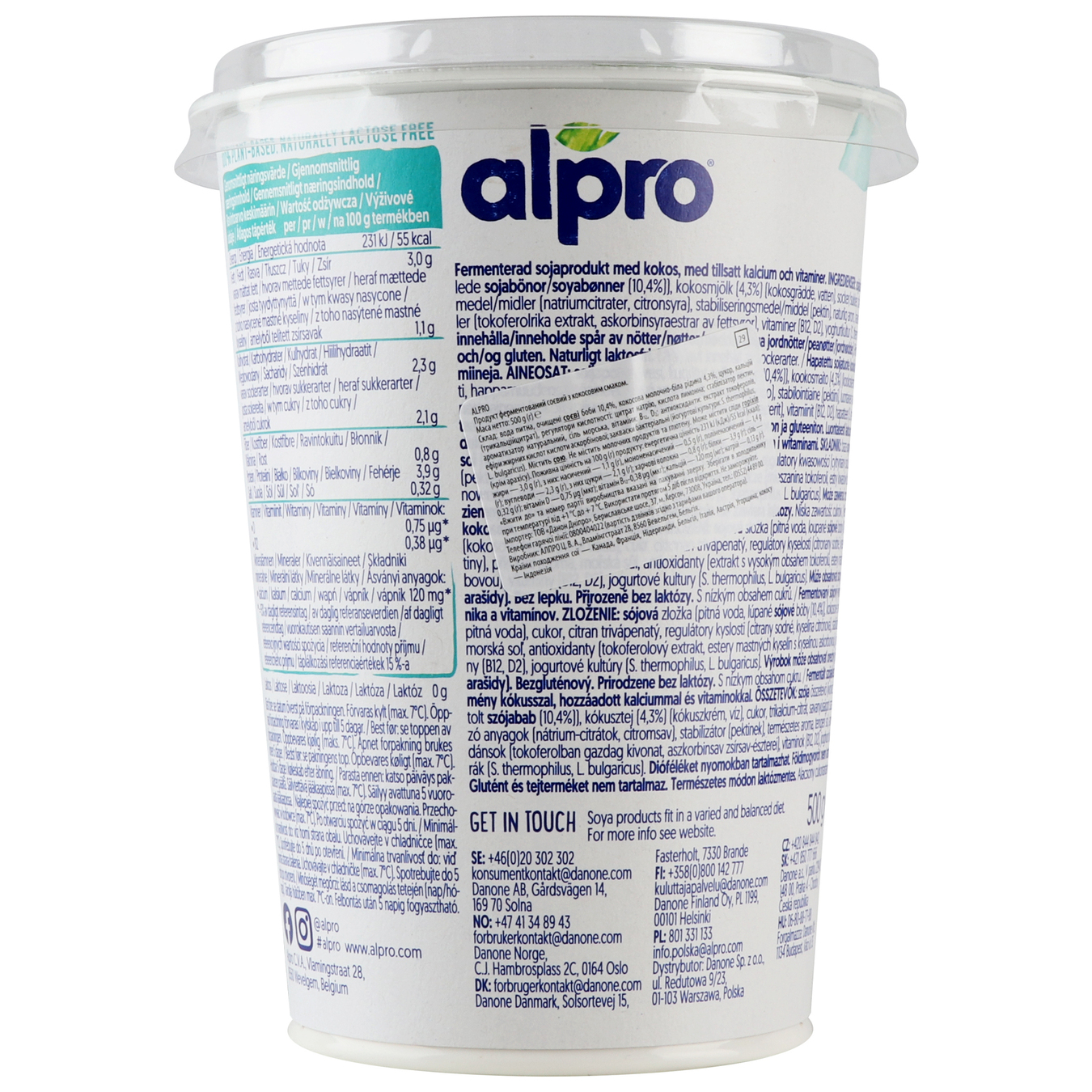 Soy product Alpro Coconut fermented 500g 4