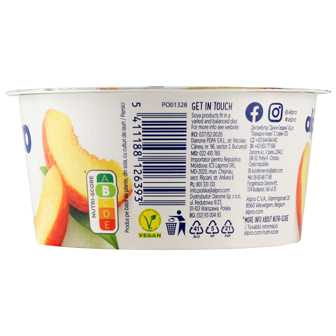 Soy product Alpro Peach fermented 150g 4