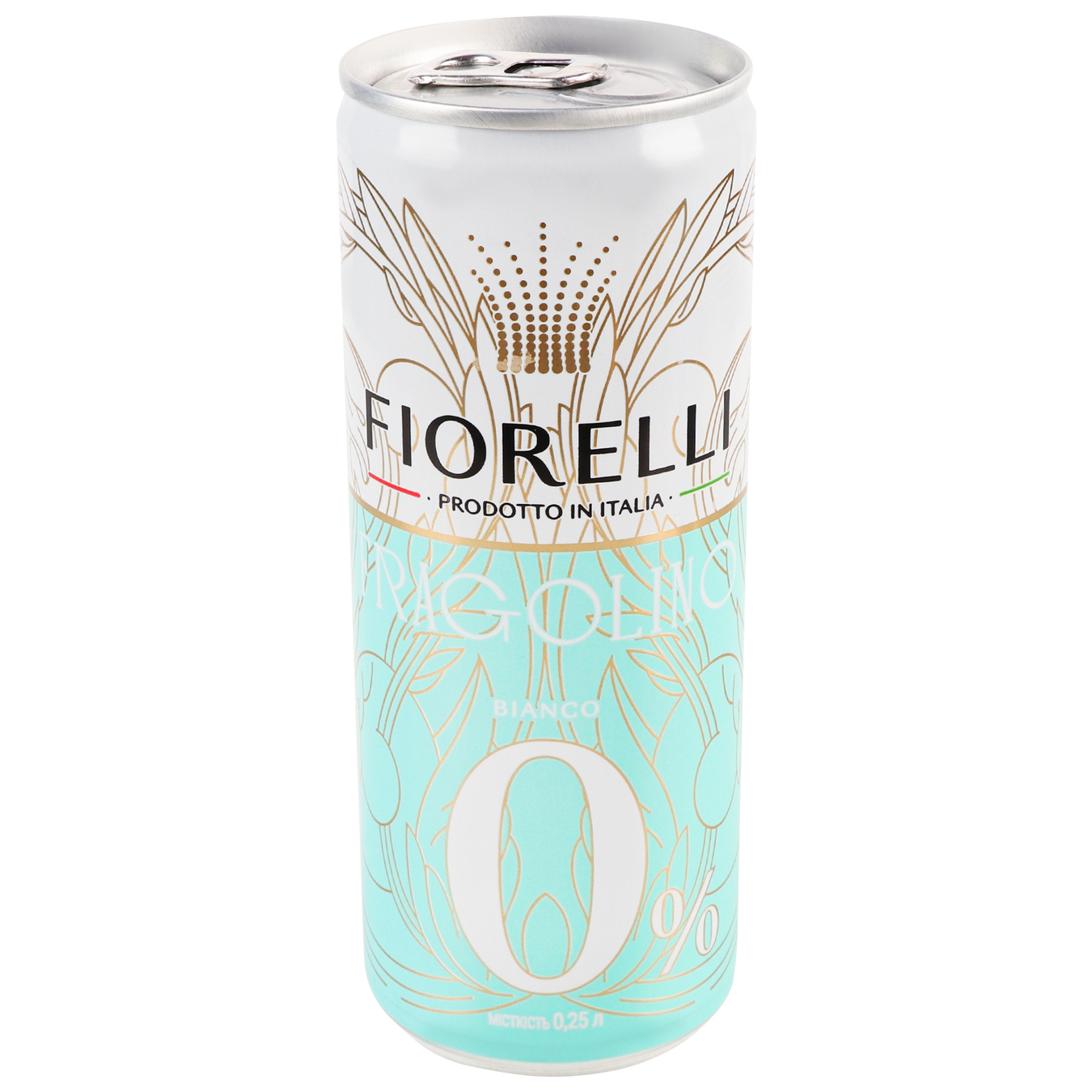 Напій ігристий безалкогольний Fragolino Bianco Fiorelli 0% 0,25л 4