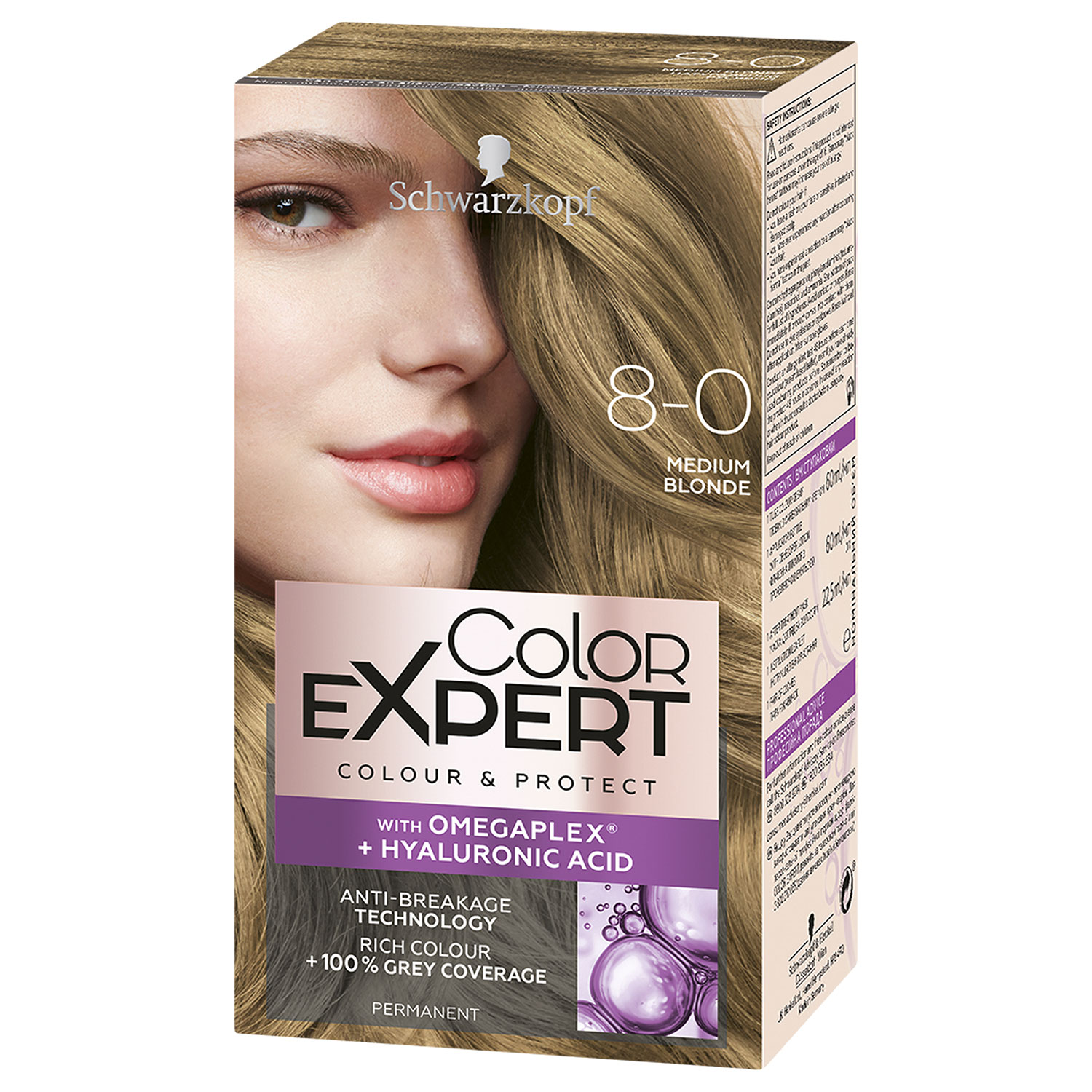 Color Expert 8-0 Natural Light Brown With Hyaluronic Acid Cream-Hair-Dye 142.5ml