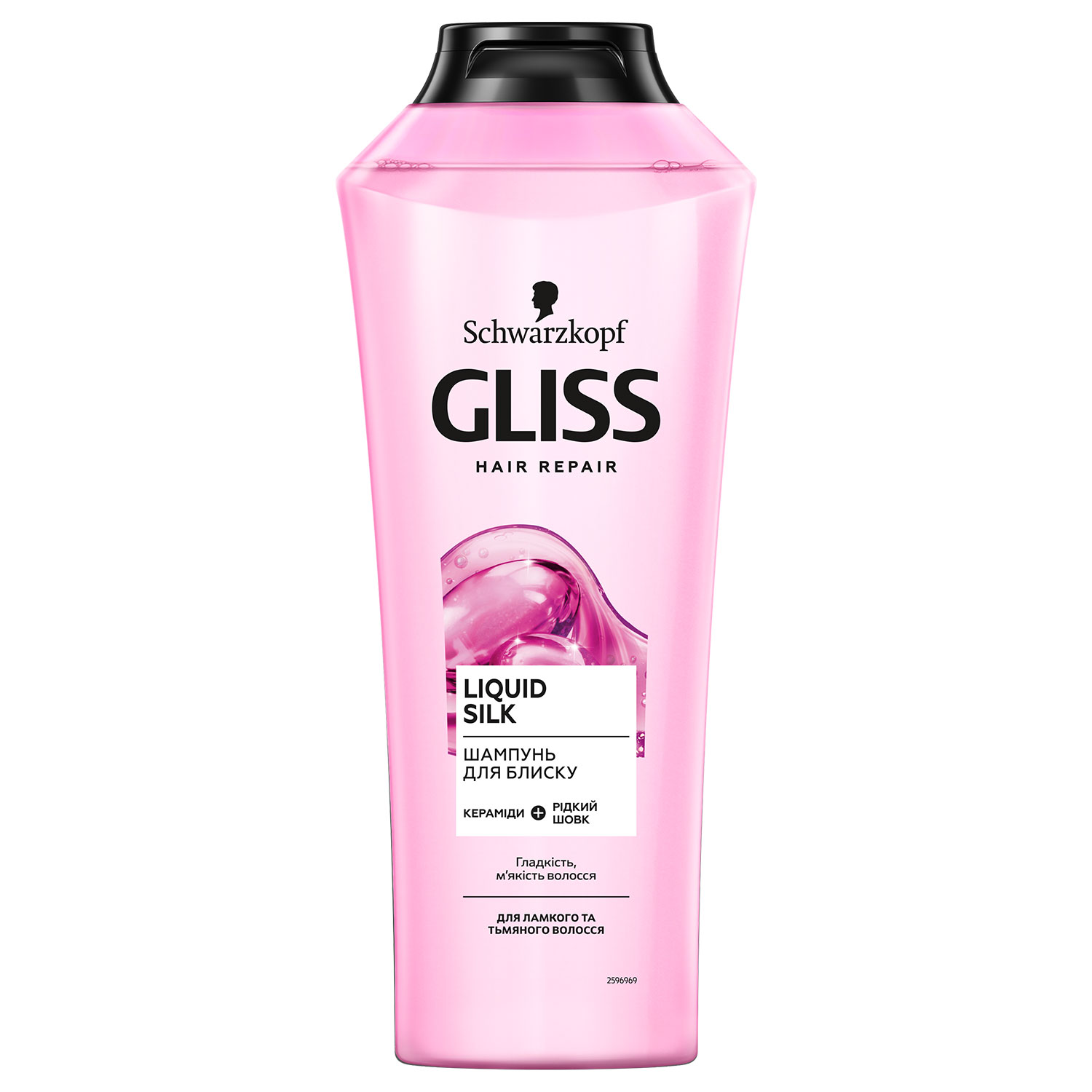 Шампунь Gliss Kur Liquid Silk для ламкого позбавленого блиску волосся 400мл