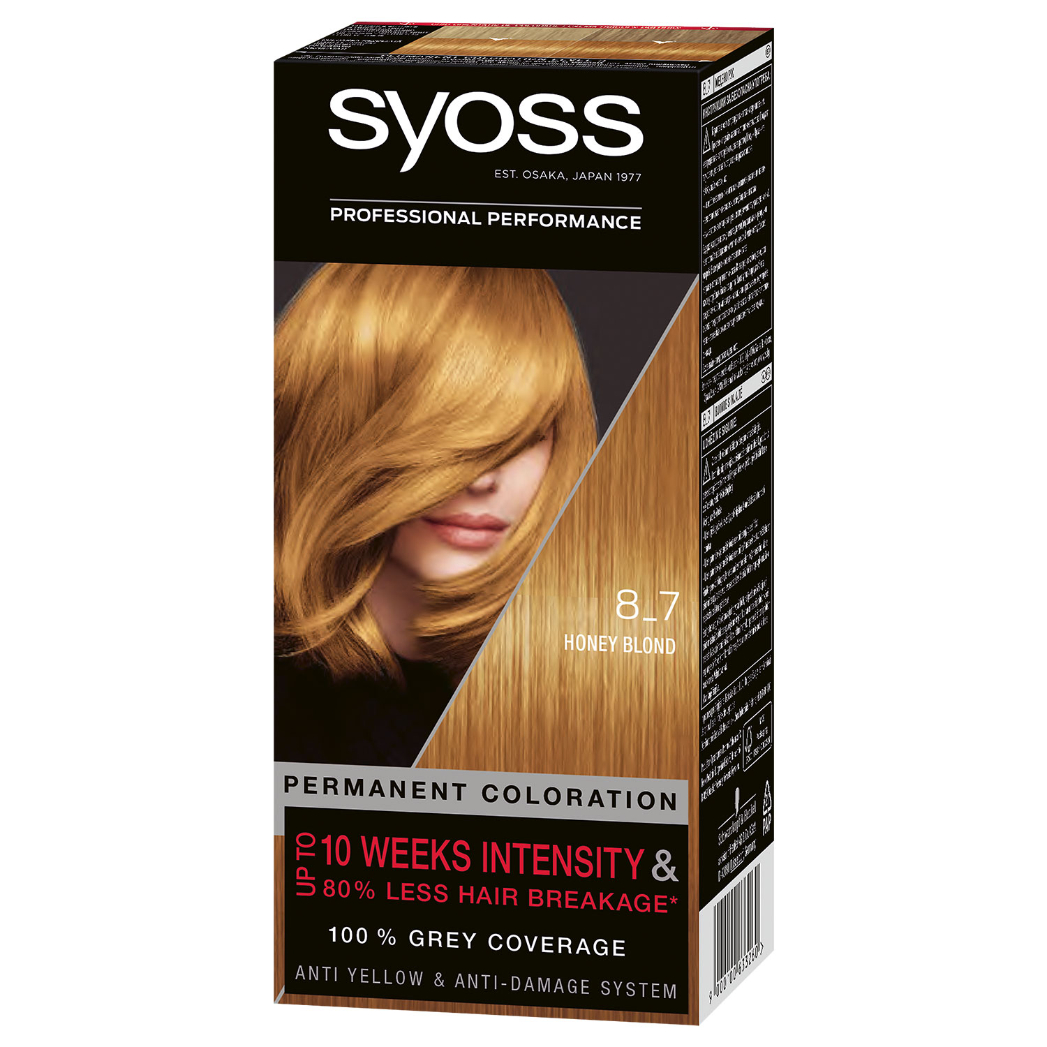 Крем-краска SYOSS 8-7 Карамельный блонд для волос стойкая 115мл