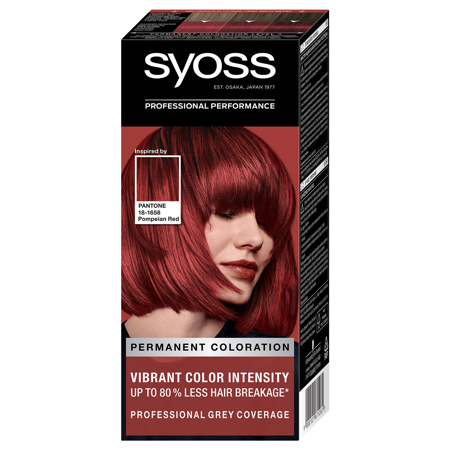 Cream paint SYOSS 5-72 Pantone 18-1658 Red Flame permanent hair dye 115ml
