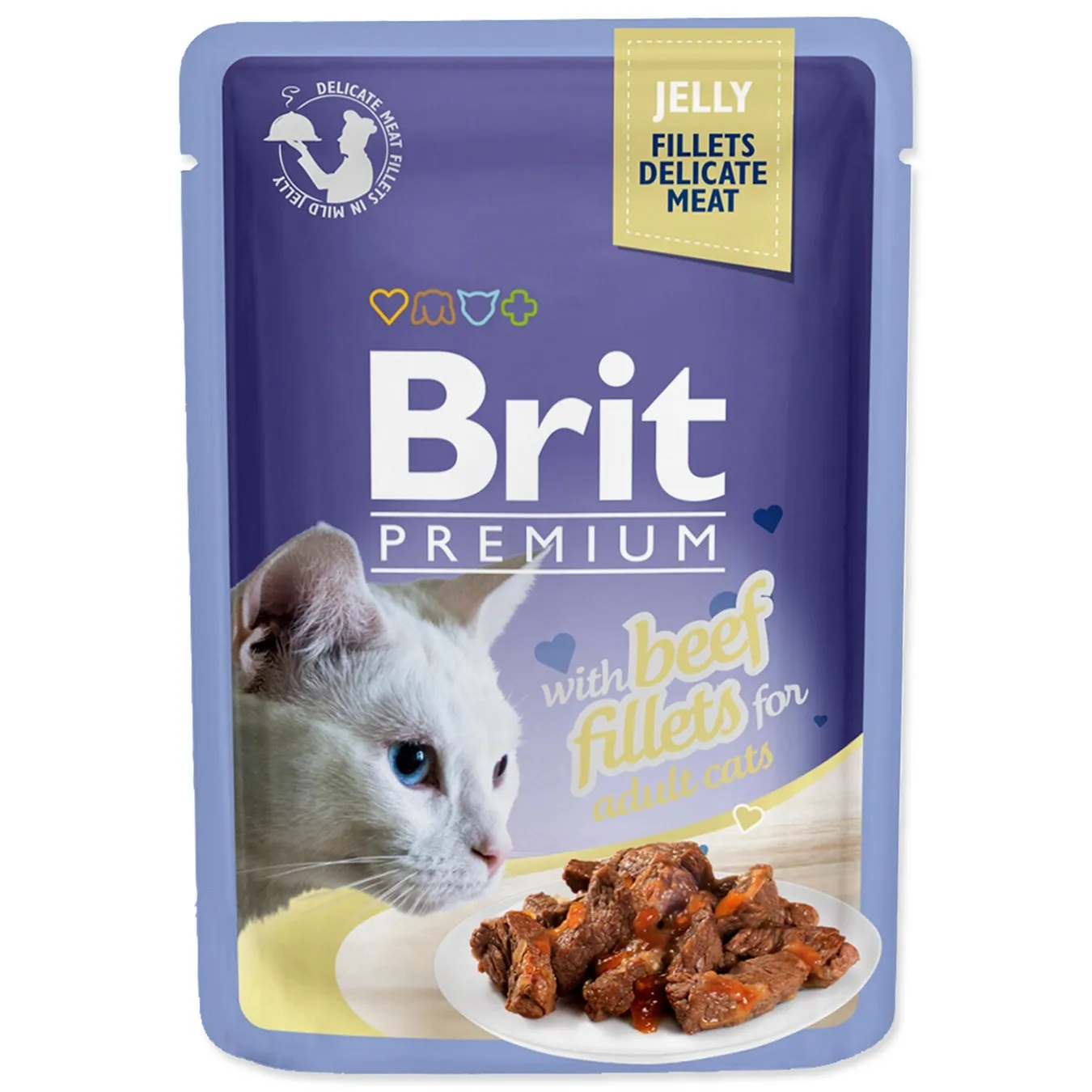 Canned feed Brit premium beef fillet in jelly 85g