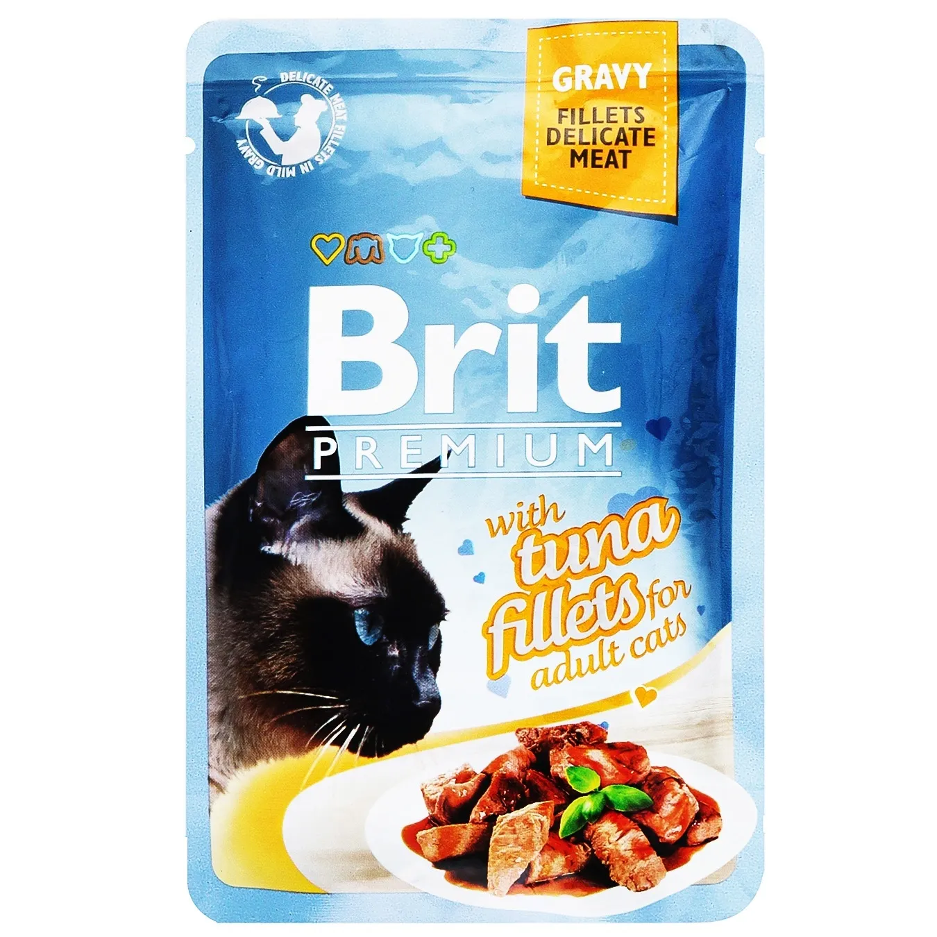 Canned feed Brit premium tuna fillet in sauce 85g
