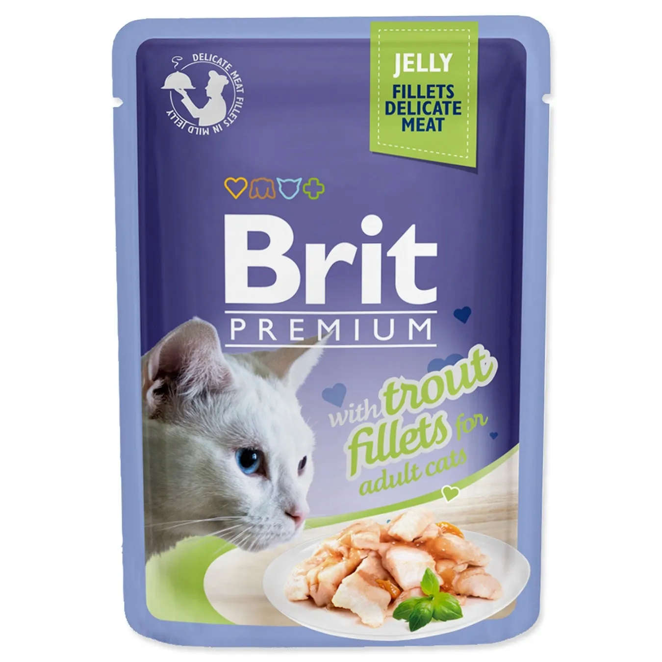 Canned feed Brit Premium trout fillet in jelly 85g