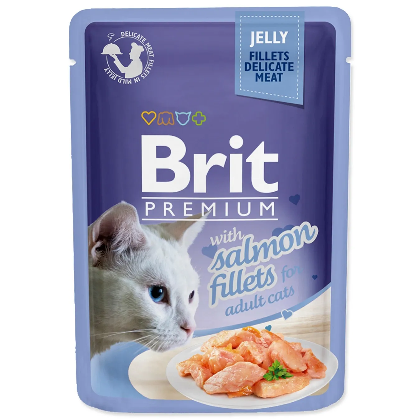 Canned feed Brit premium salmon fillet in jelly 85g