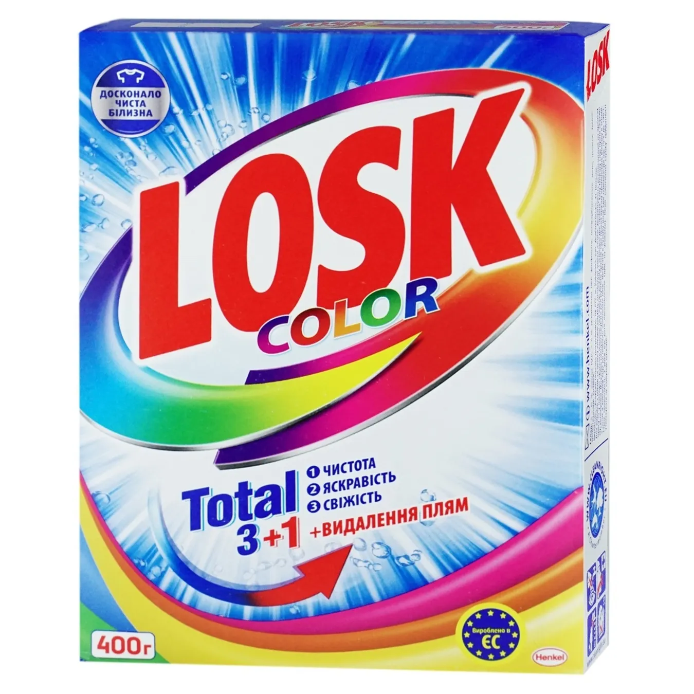 Порошок для прання Losk кольорових речей автомат 3 цикли прання 400г