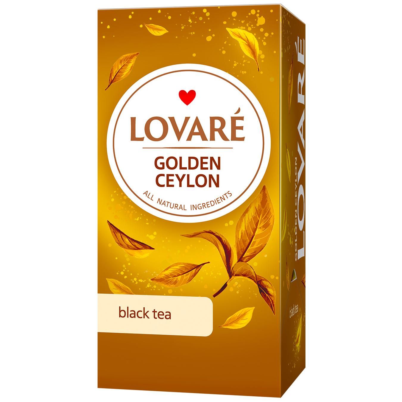Чай черный Lovare цейлонский байховый 24шт 2г
