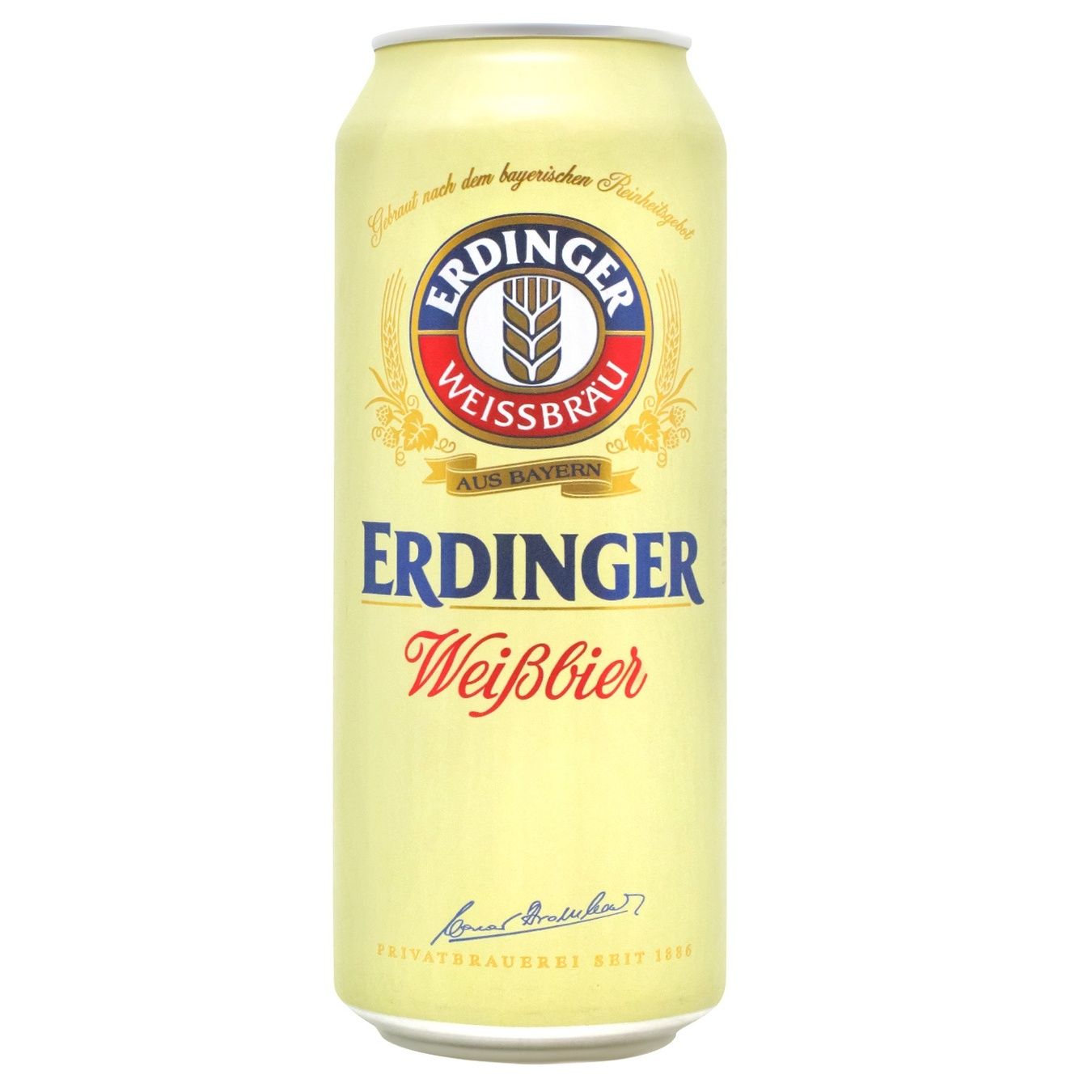 Пиво светлое нефильтрованное Erdinger Weissbier 5,3% 0,5л