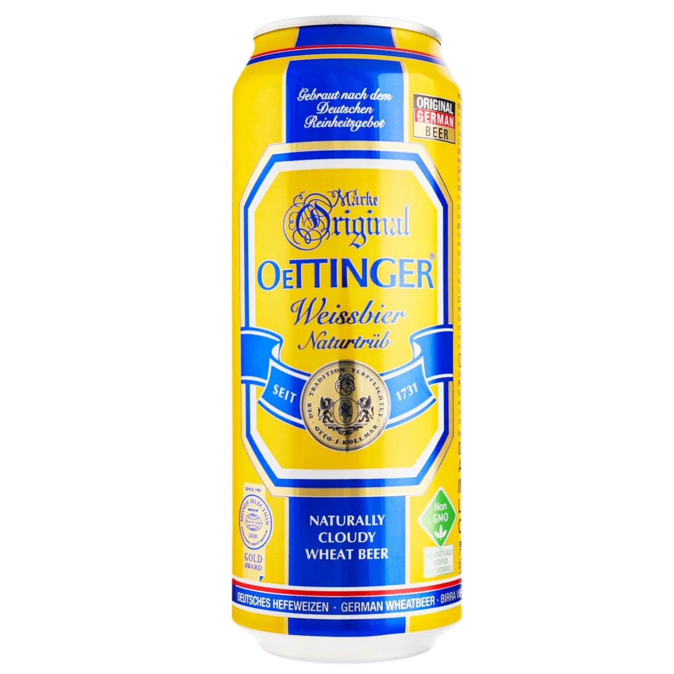 Пиво светлое Oettinger Weissbier нефильтрованное 4,9% 0,5л