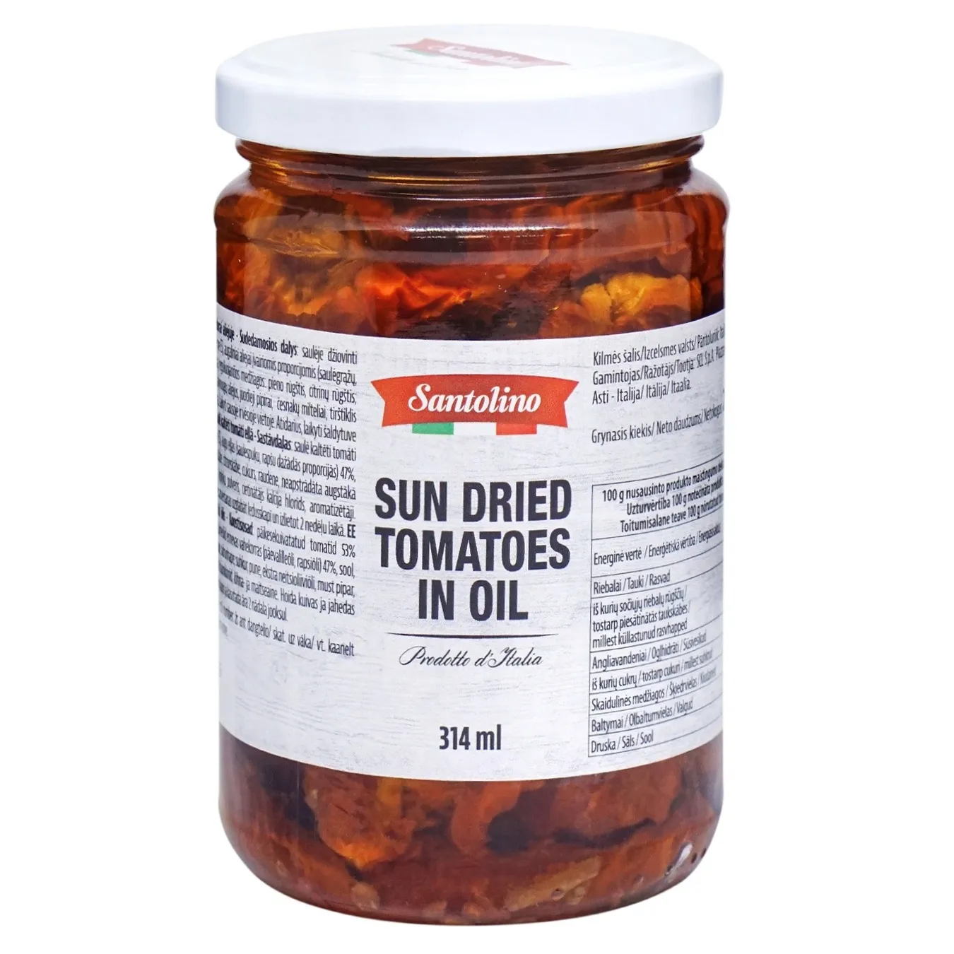 Sun-dried tomatoes Santolino canned in oil 290g