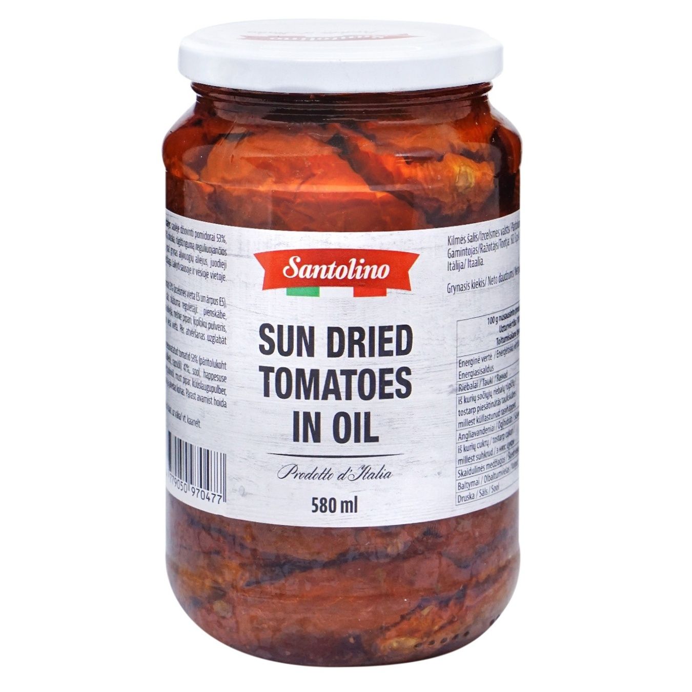 Sun-dried tomatoes Santolino canned in oil 550g