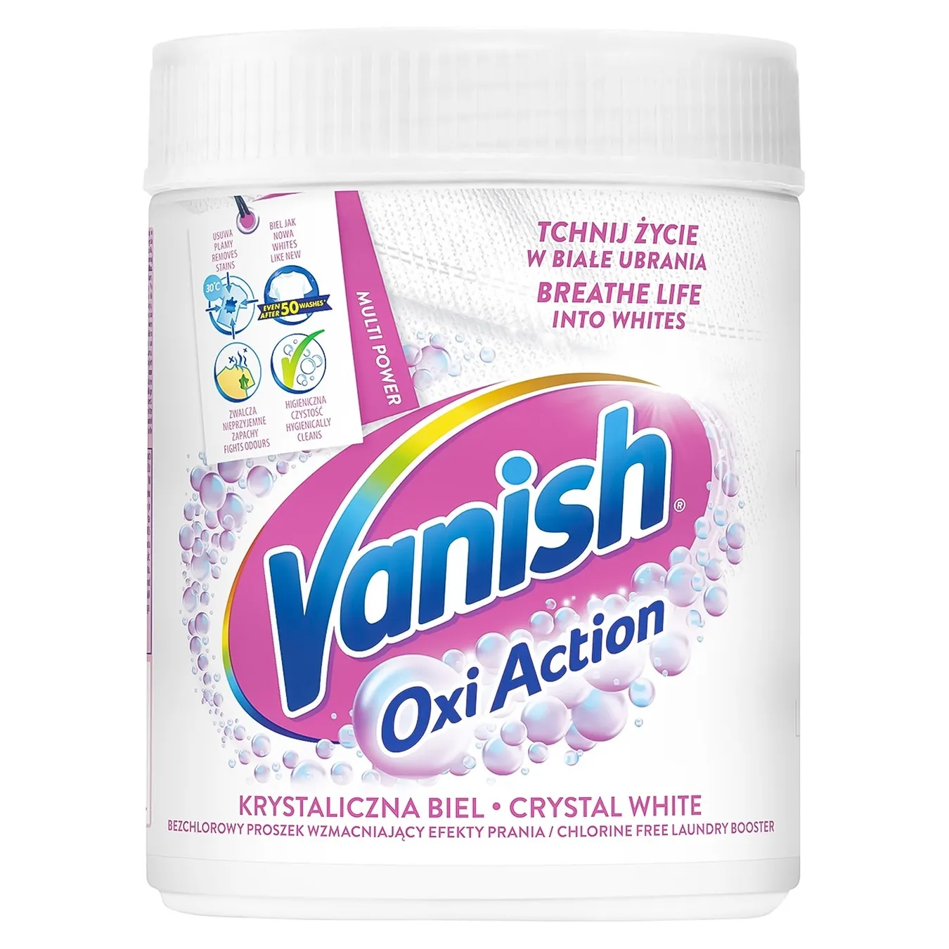Vanish Oxi Action для удаления пятен и отбеливания тканей порошкообразный 470г