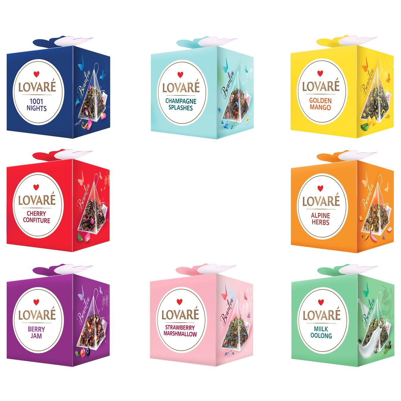 Gift set LOVARE Butterfly Collection of teas 9x5 pieces 90g 3