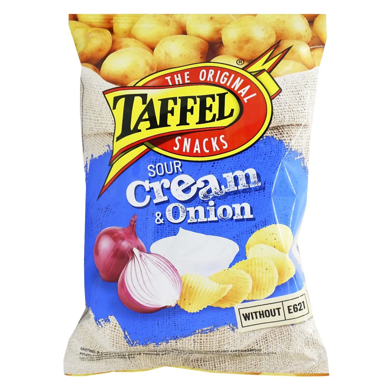 Taffel potato chips with sour cream and onion flavor 130g