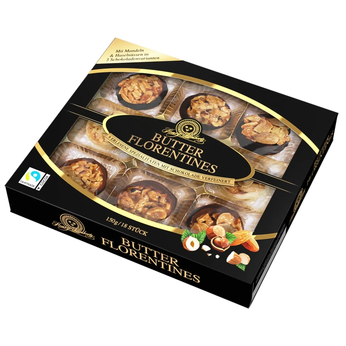 A set of FLORENTINES candies based on almond kernels 30% and hazelnut 15% 2