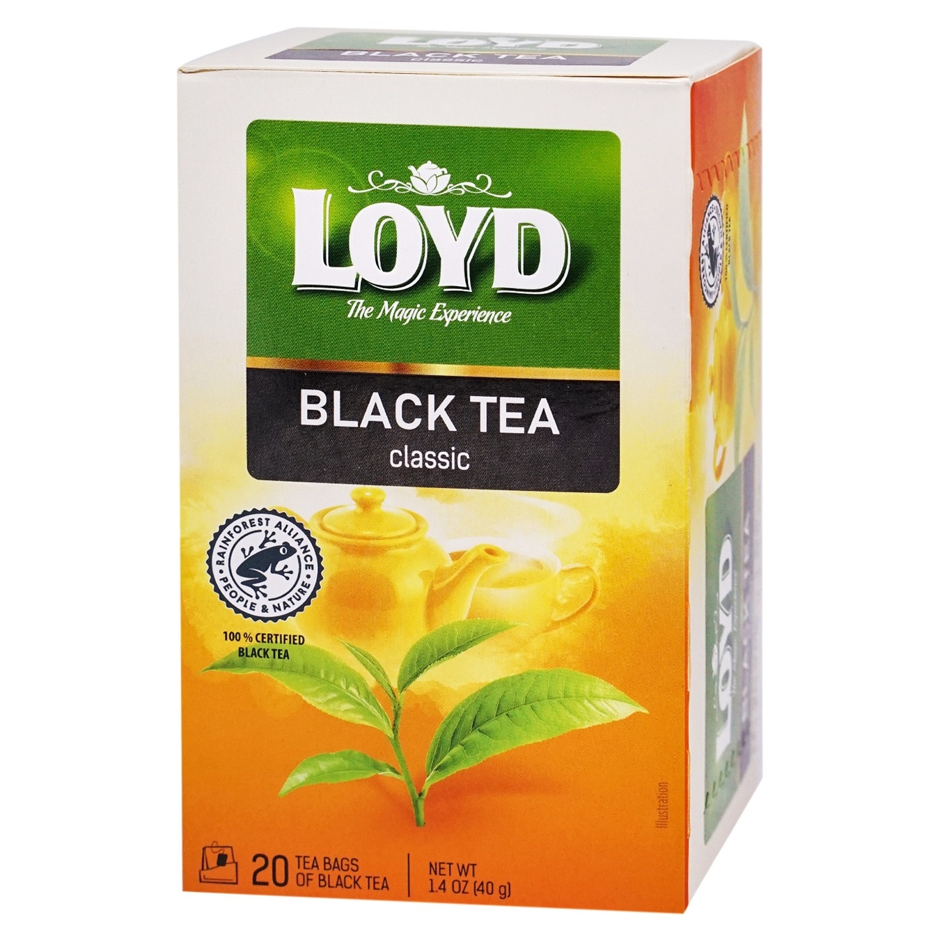 Tea black LOYD Classic in individual packaging 2g*20 pcs