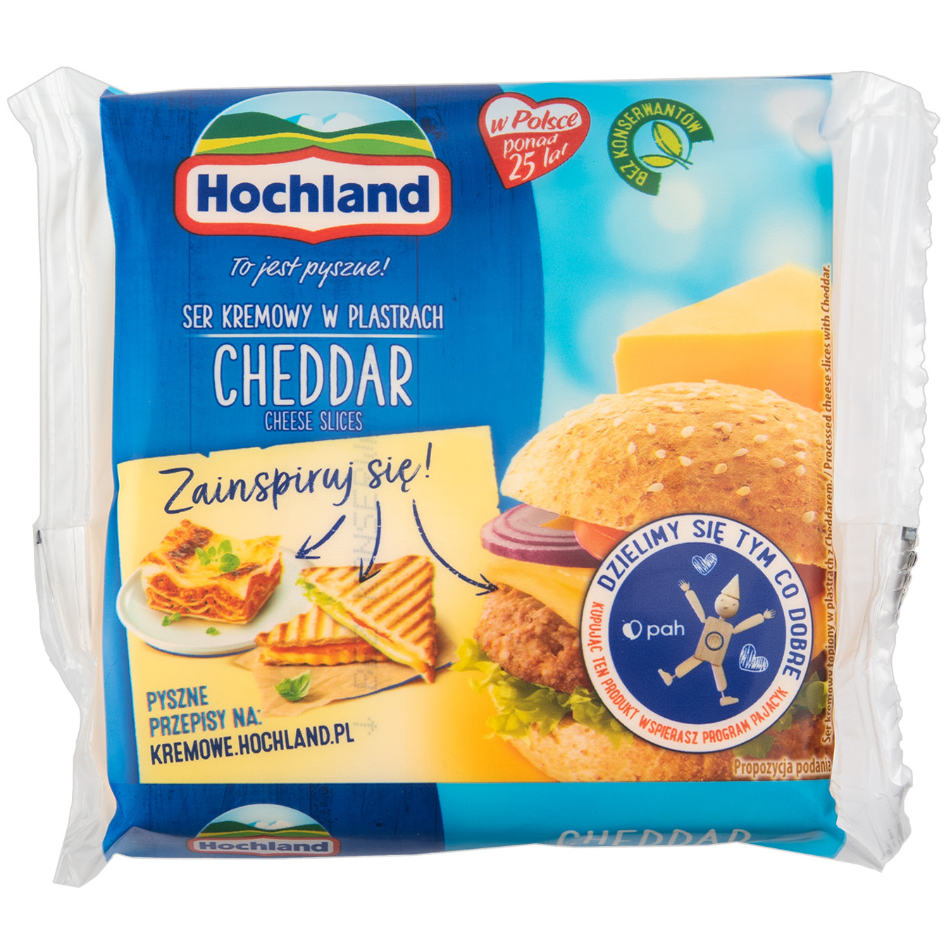Сыр Hochland Чеддер плавленый ломтиками 40% 130г