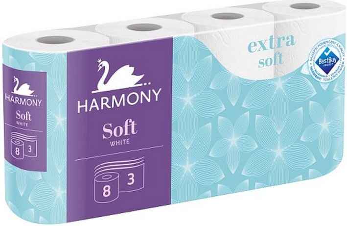 Туалетная бумага Harmony Soft 3 слоя 8шт