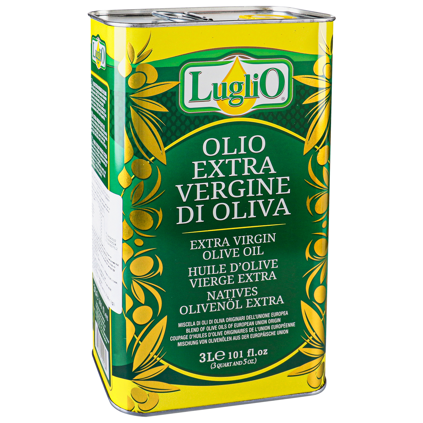 Luglio Unrefined Extra Virgin Olive Oil 3l iron can 2