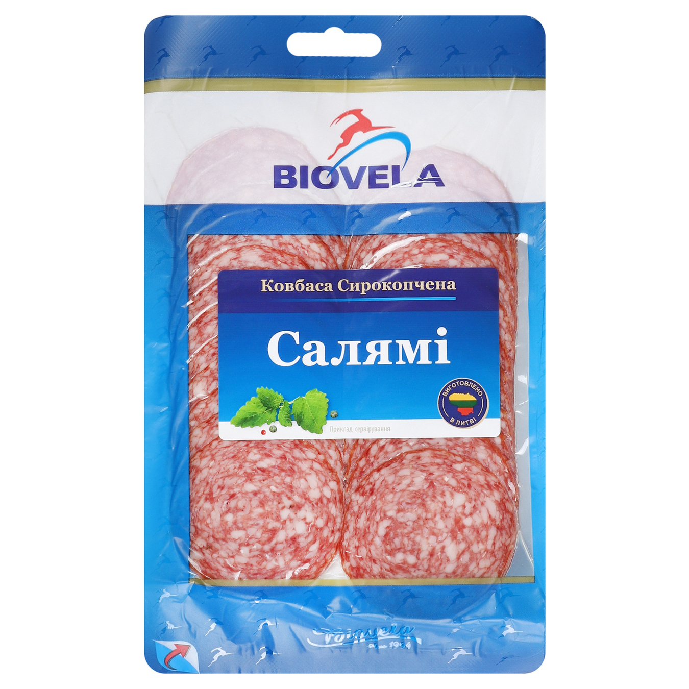 Sausage Biovela Salami raw smoked cut 110g