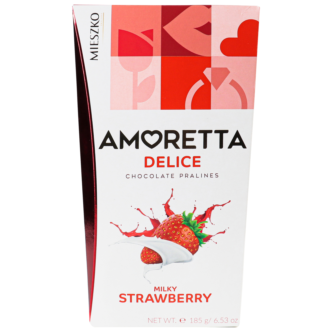 Mieszko Amoretta Delice Chocolate candies with strawberry and cream filling 185g
